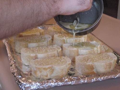 Pouring butter Yes. This is artery clogging goodness.